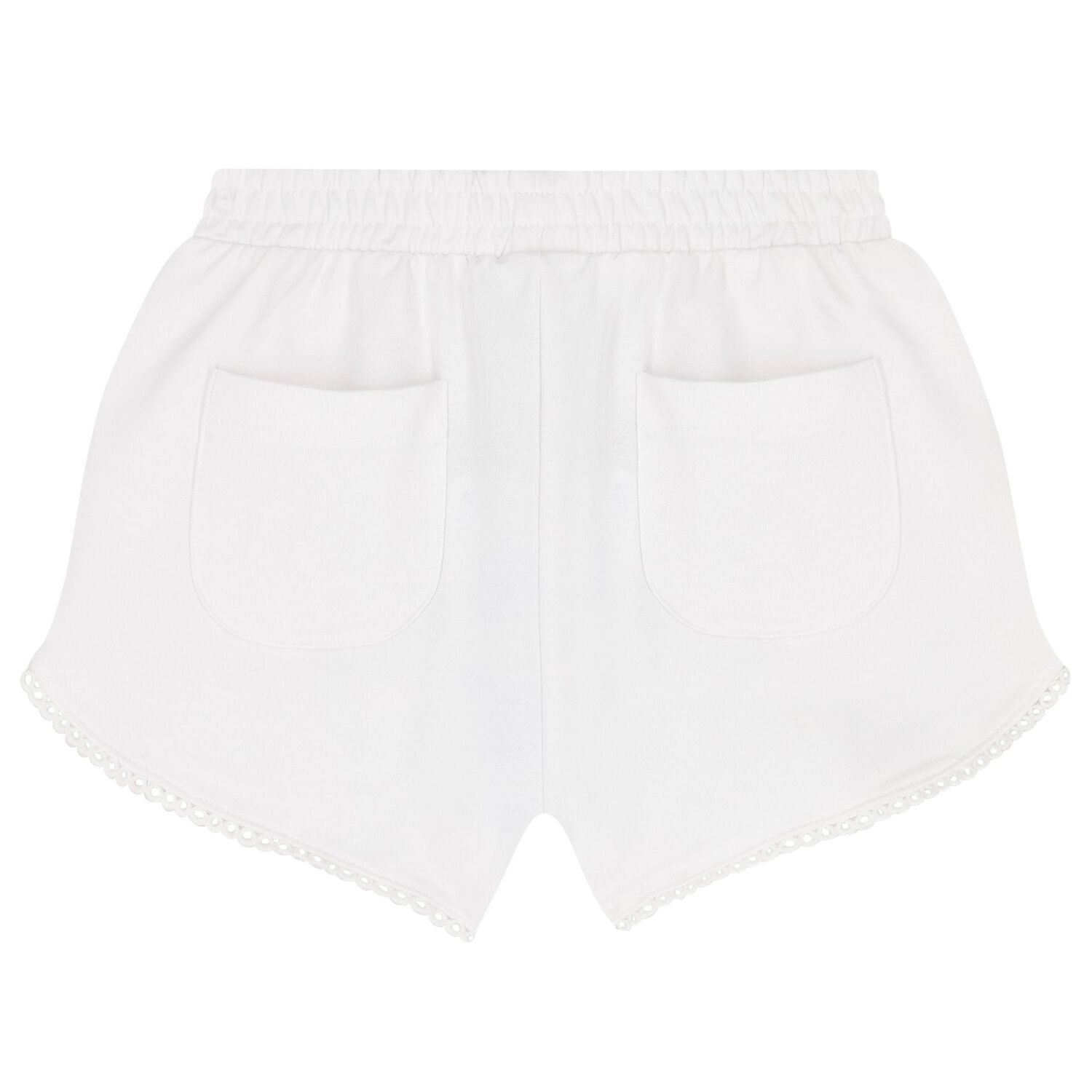 Girls White Shorts, 6, hi-res image number null