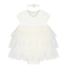 Baby Girls Ivory Tulle Dress Set, 2, hi-res