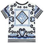Baby Boys White & Blue Logo T-Shirt, 1, hi-res
