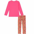 Girls Pink Logo Leggings Set, 1, hi-res