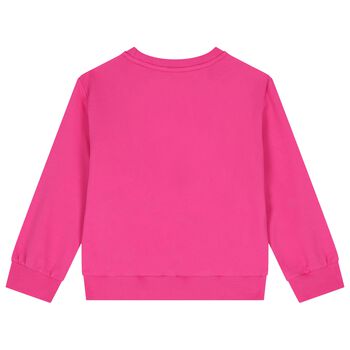Girls Pink Teddy Bear Sweatshirt