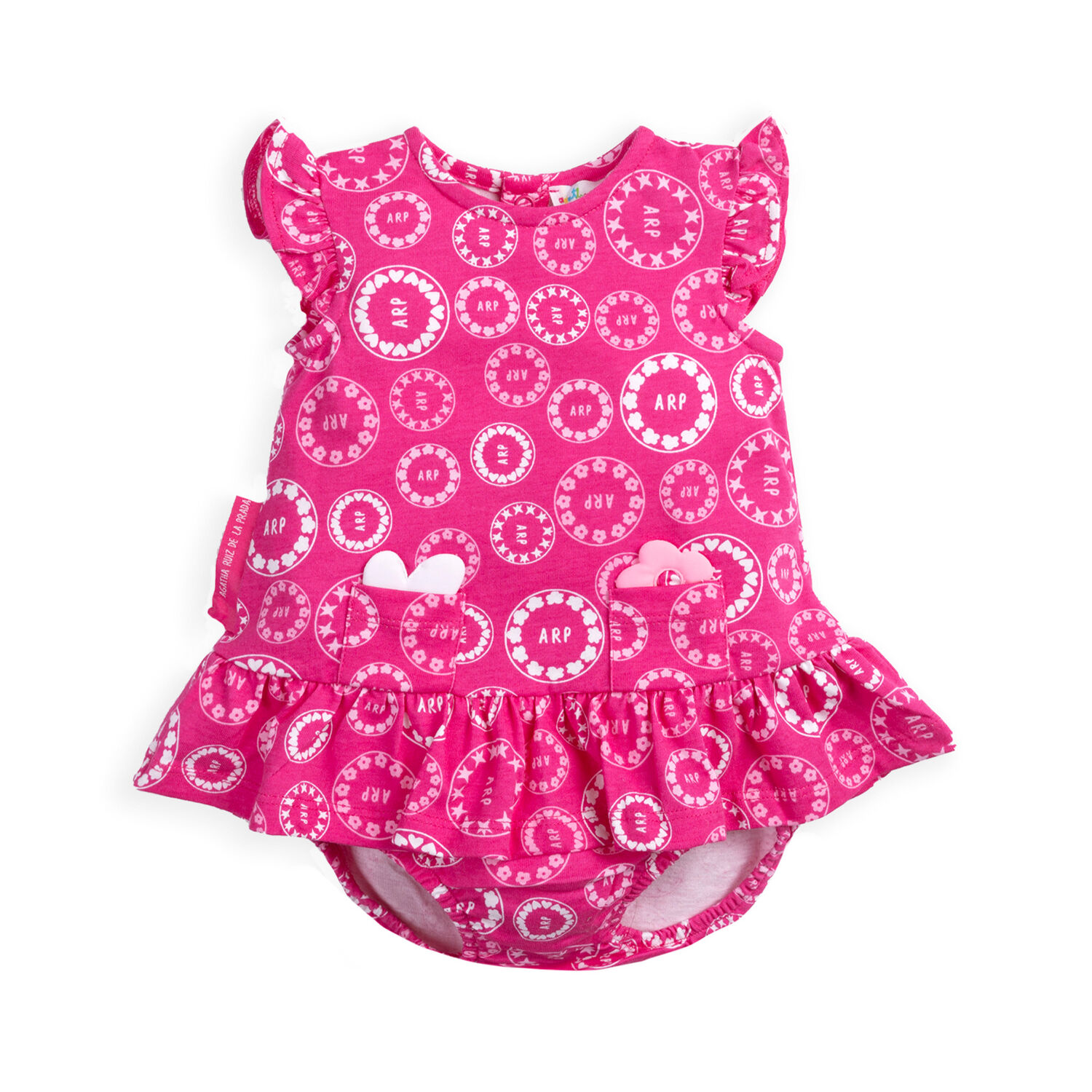 Baby Girls Pink Logo Dress, 1, hi-res image number null