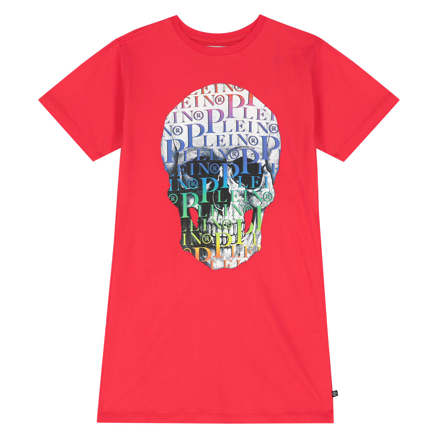 Girls Pink Skull Logo Dress, 1, hi-res