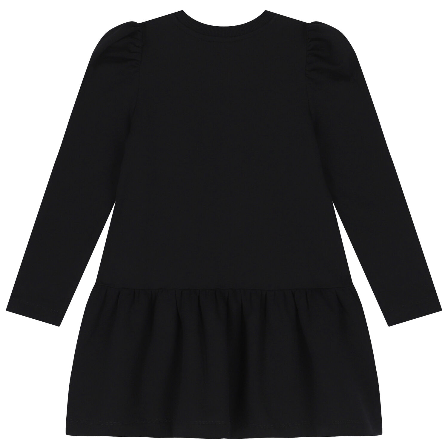 Girls Black Teddy Bear Logo Dress, 3, hi-res