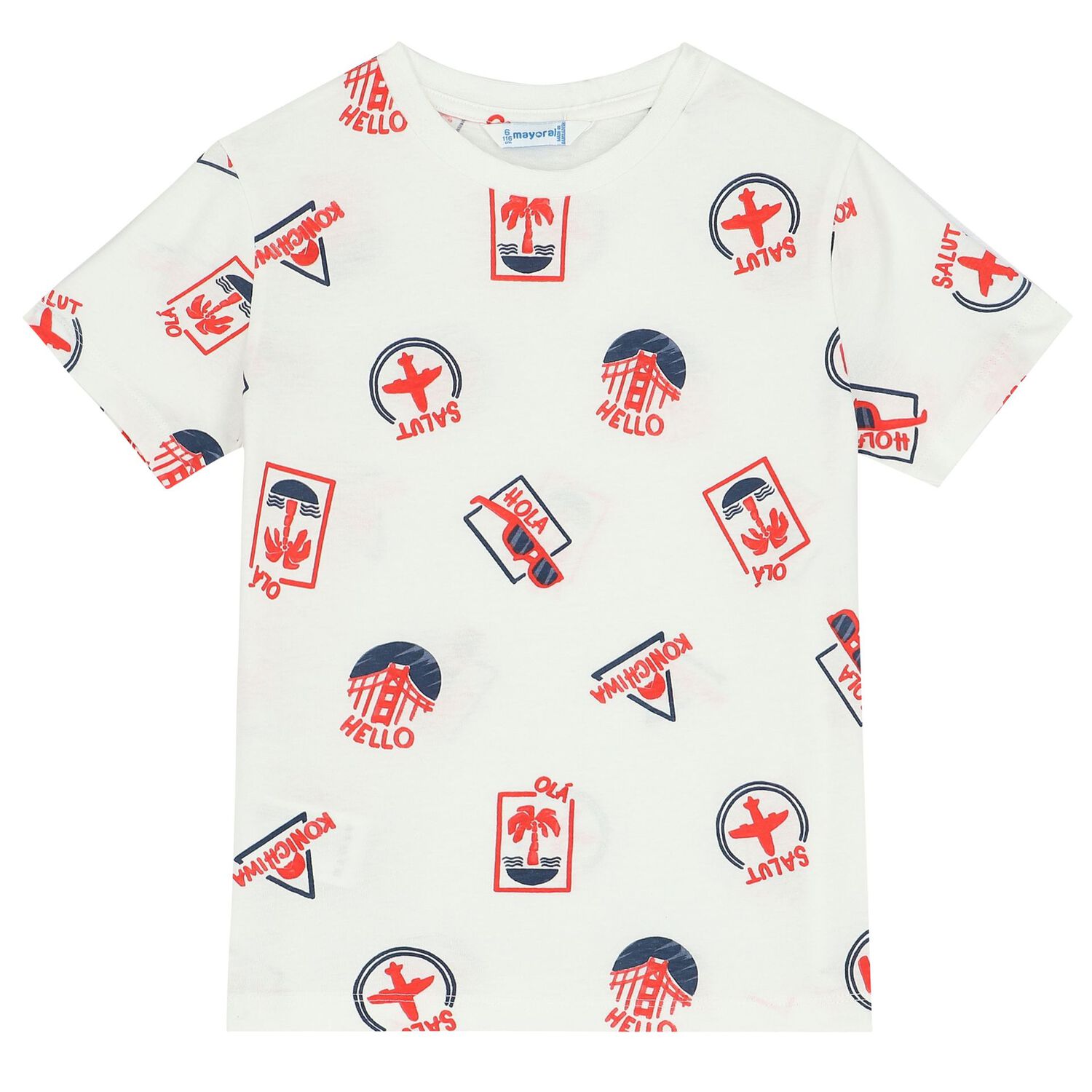 Boys White & Blue T-Shirts ( 2-Pack ), 1, hi-res image number null