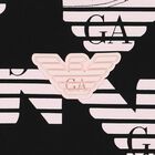 Girls Black & Pink Logo Crop Top, 1, hi-res