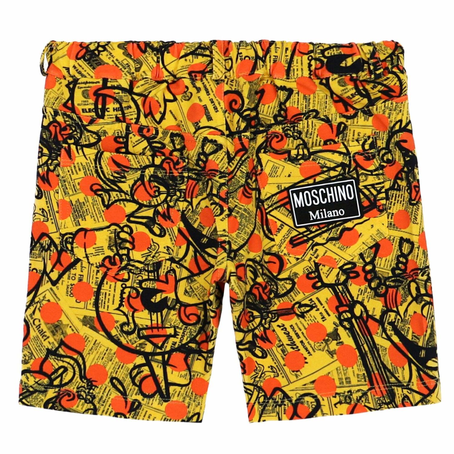 Younger Boys Yellow & Orange Shorts, 1, hi-res