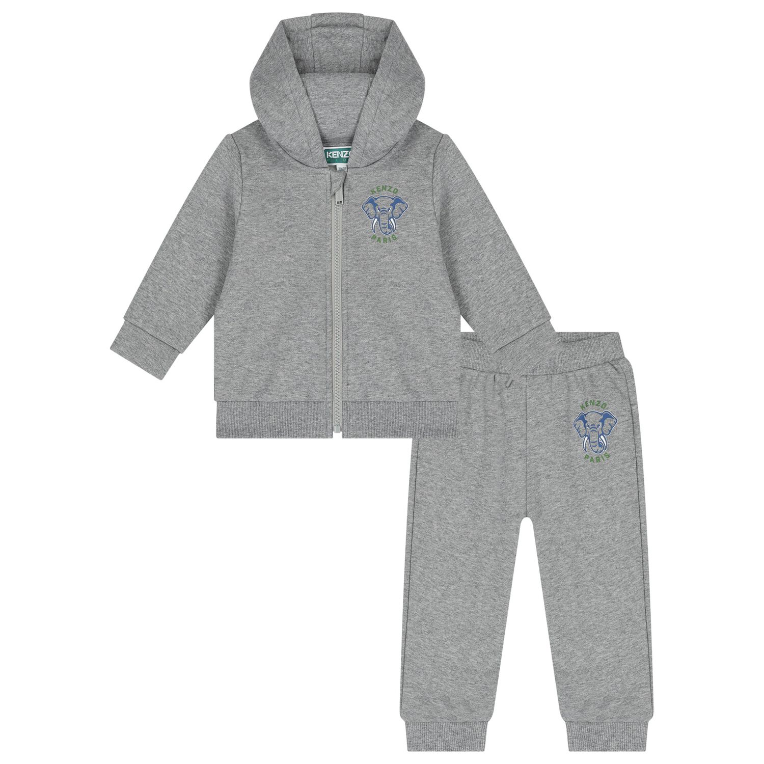 Younger Boys Grey Elephant Logo Tracksuit, 1, hi-res image number null