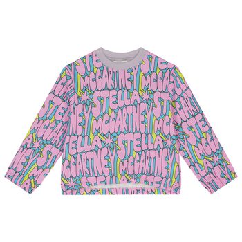 Girls Pink Logo Sweatshirt