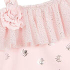 Girls Pink Crown Swimsuit, 1, hi-res