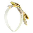 Girls Gold & Ivory Bow Headband, 3, hi-res