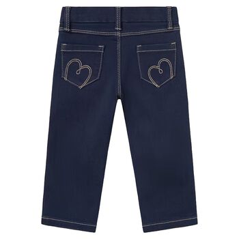 Younger Girls Navy Blue Denim Jeans