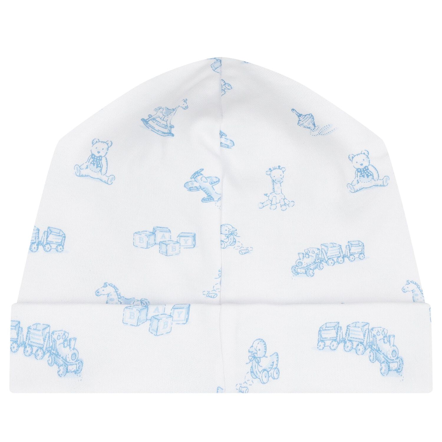 Baby Boys White & Blue Vintage Toy Treasures Hat, 1, hi-res image number null