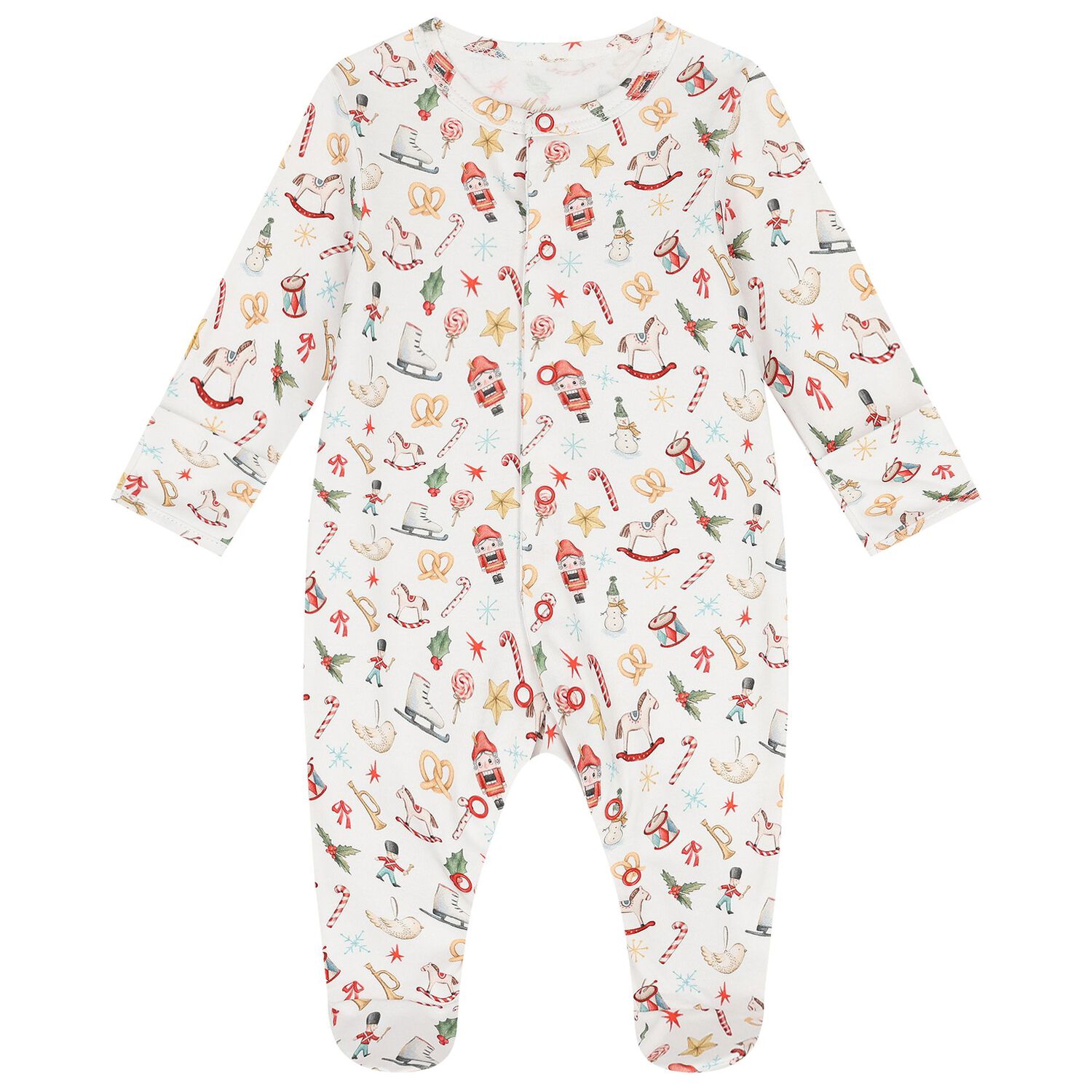White Festive Babygrow Set, 1, hi-res image number null