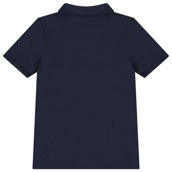 Boys Navy Blue Logo Polo Shirt