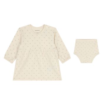 Baby Girls Ivory Logo Dress Set