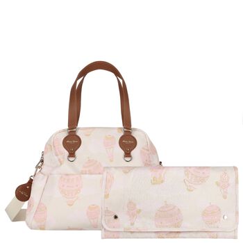 Baby Girls Pink Hot Air Balloon Jacquard Changing Bag