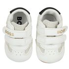 Baby Boys Ivory Logo Pre Walker Shoes, 1, hi-res