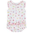 Baby Girls White Tropical Dreams Romper, 1, hi-res