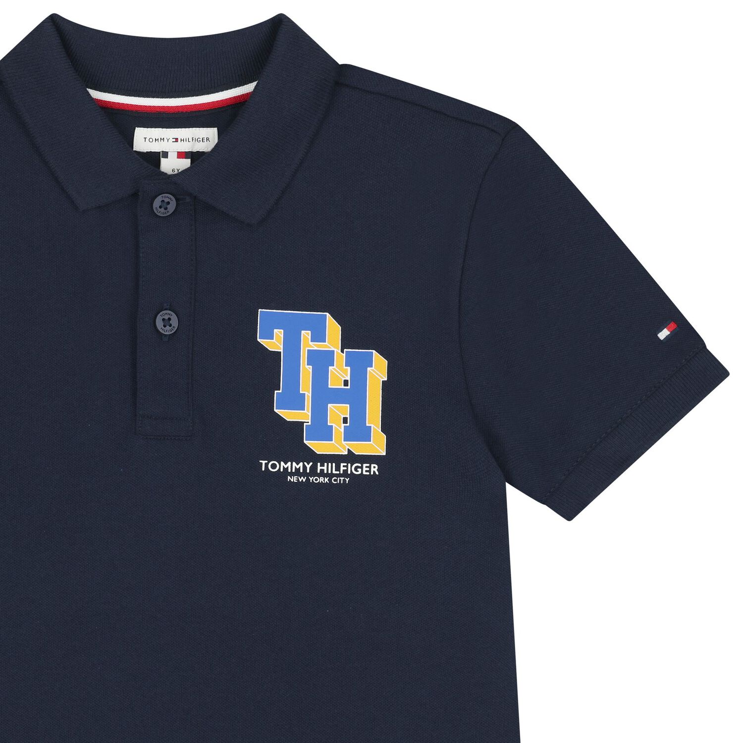 Boys Navy Blue Logo Polo Shirt, 1, hi-res