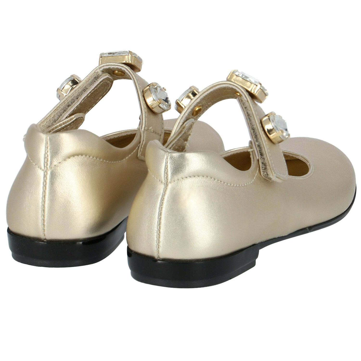 Girls Gold Embellished Shoes, 1, hi-res