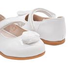 Younger Girls White Flower Shoes , 1, hi-res