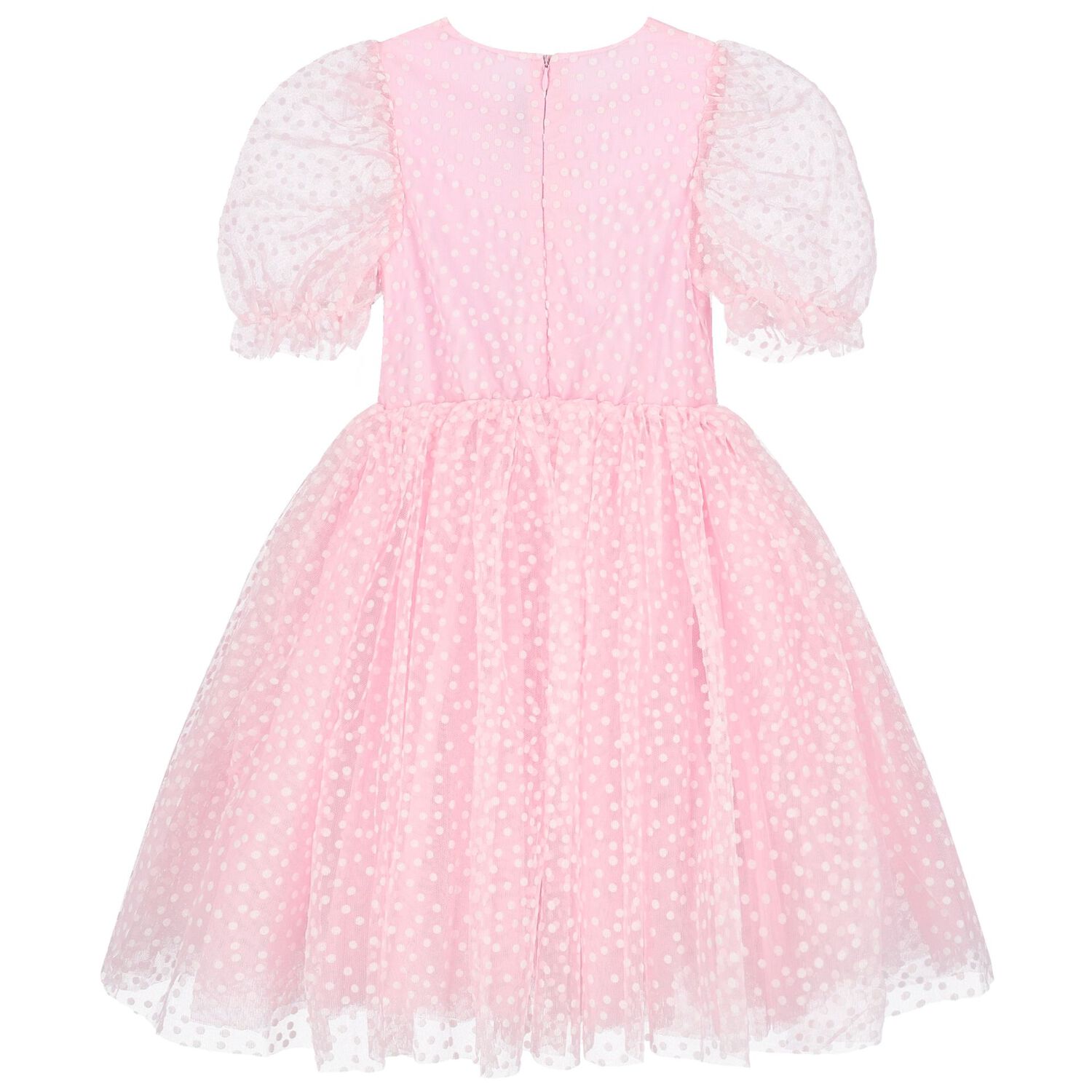 Girls Pink Polka Dot Dress, 1, hi-res image number null