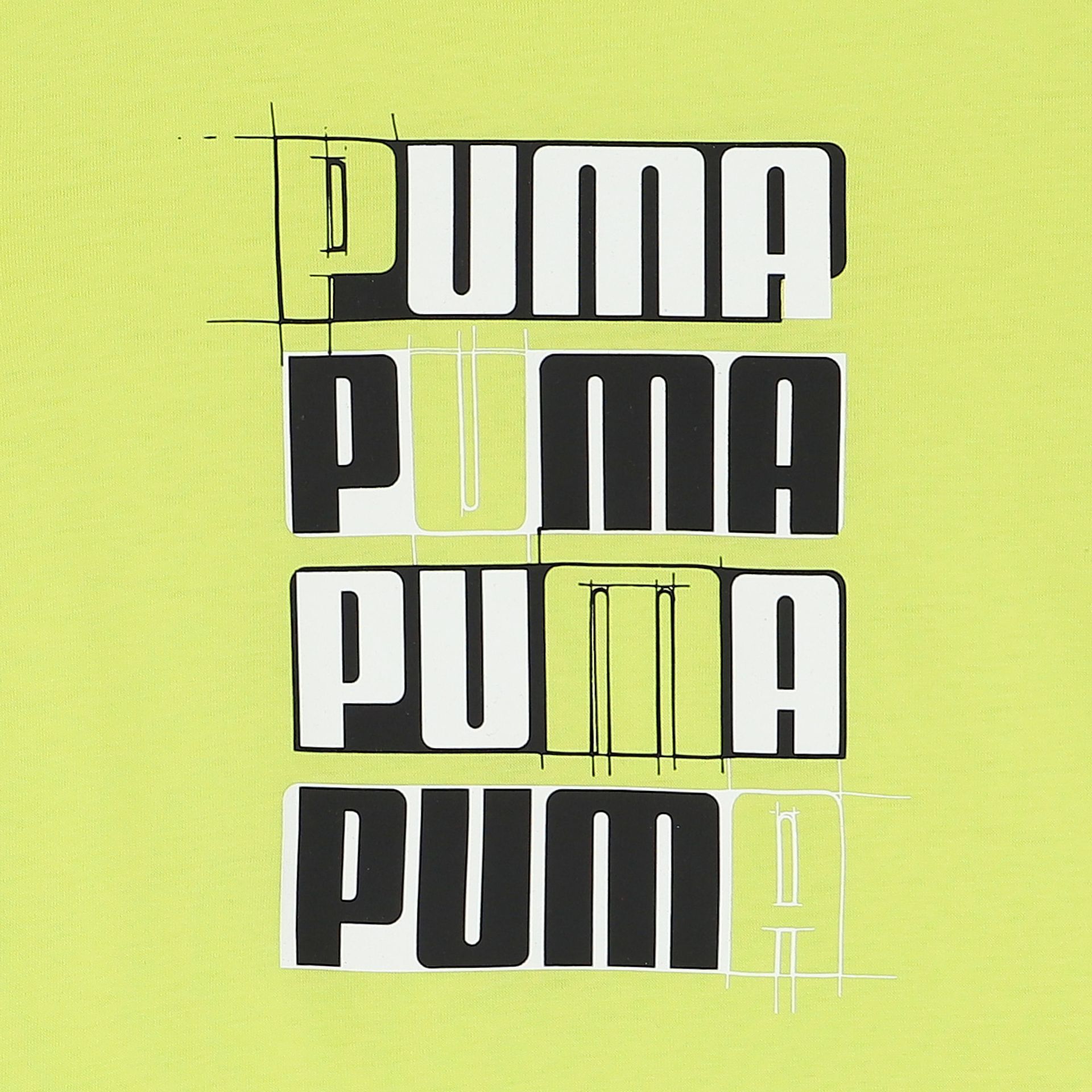 Puma Boys Neon Yellow Logo T Shirt Junior Couture UK