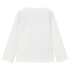 Girls Ivory Printed Long Sleeve Top, 2, hi-res