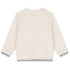 Younger Boys Ivory, Beige & Blue 3 Piece Tracksuit, 2, hi-res