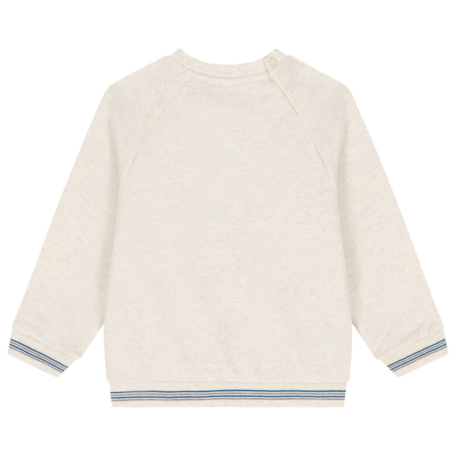 Younger Boys Ivory, Beige & Blue 3 Piece Tracksuit, 2, hi-res image number null