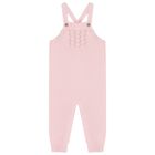 Baby Girls White & Pink Dungaree Gift Set, 1, hi-res