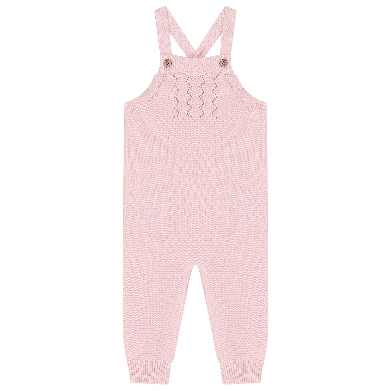 Baby Girls White & Pink Dungaree Gift Set, 1, hi-res