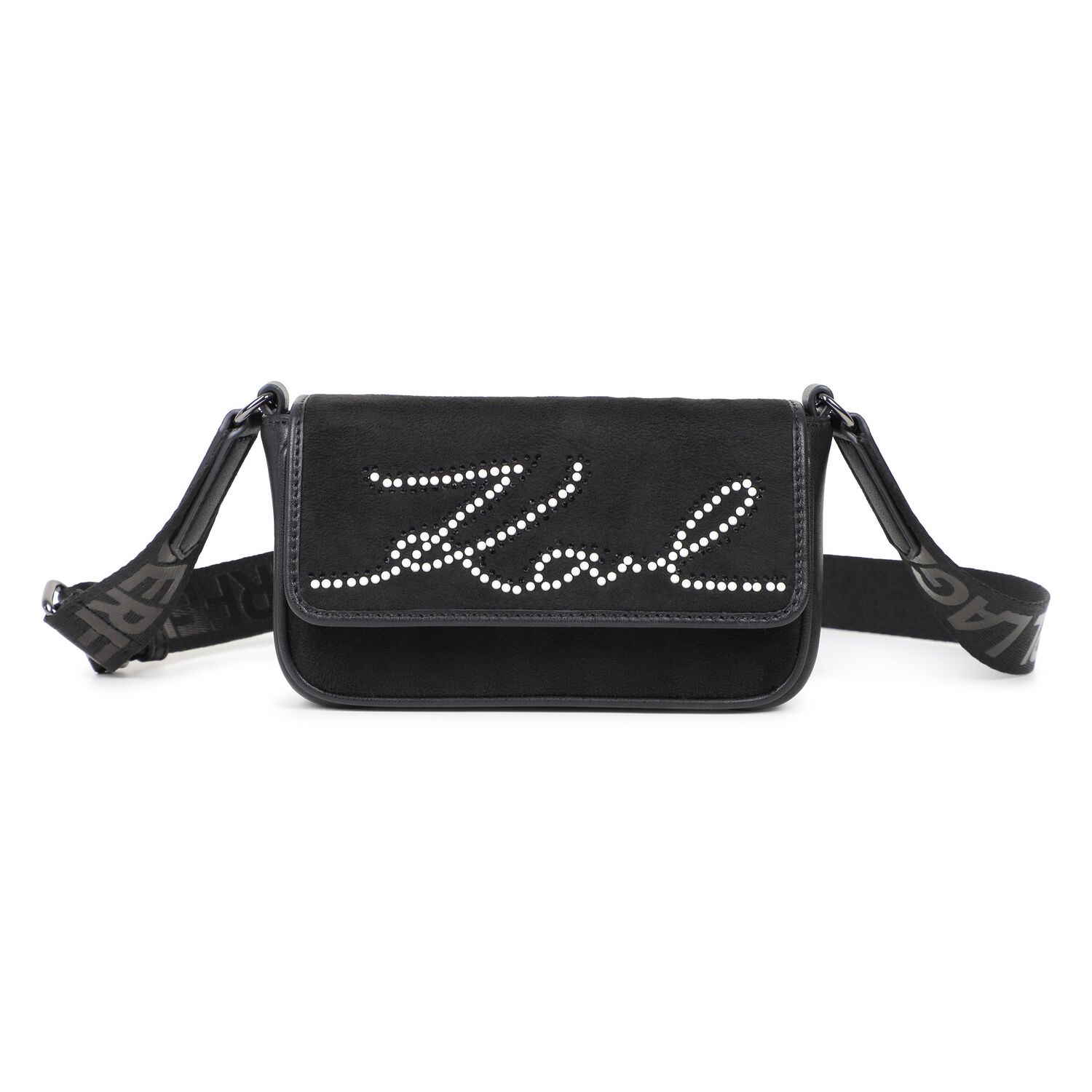 Girls Black Logo Handbag ( 17cm ), 1, hi-res