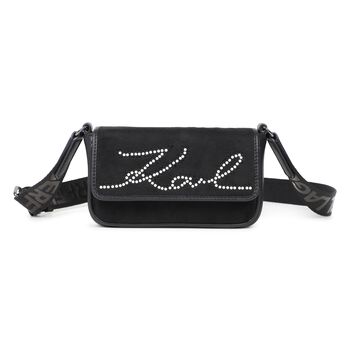 Girls Black Logo Handbag ( 17cm )