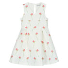Girls White & Pink Floral Dress, 1, hi-res