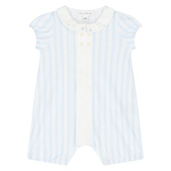 Blue & White Baby Romper