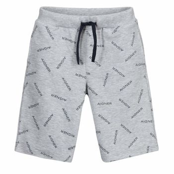 Boys Grey Logo Shorts