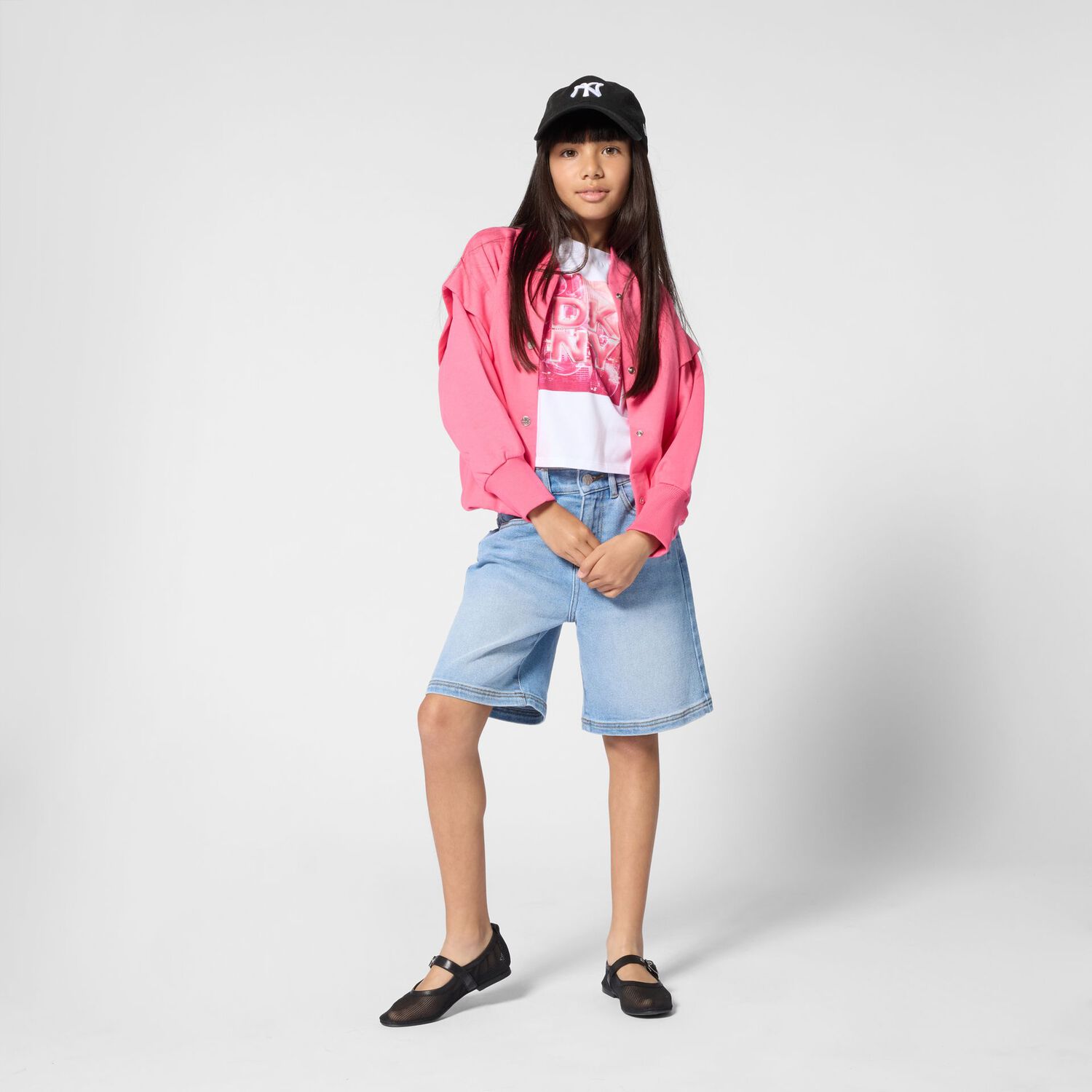 Girls White Logo T-Shirt, 2, hi-res