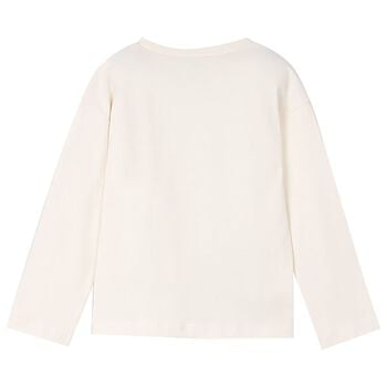 Girls Ivory Long Sleeve Top