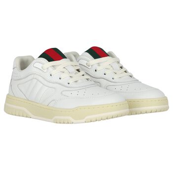 White Web Striped Trainers