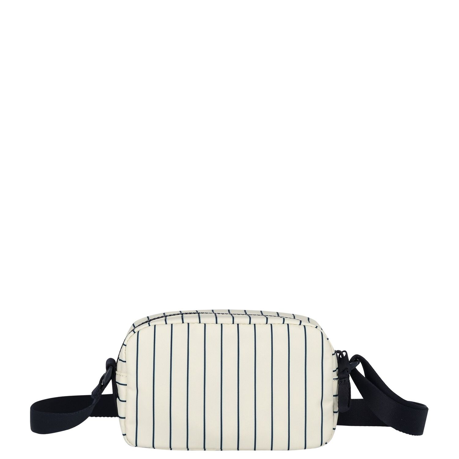 Girls Beige & Navy Blue Striped Handbag, 1, hi-res