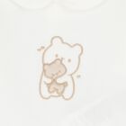 White & Beige Teddy Bear ( 2 Piece Babygrow ) , 1, hi-res