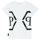 Boys White Logo T-Shirt, 1, hi-res