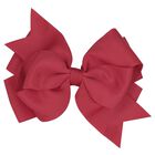Girls Red Bow Hairclip, 2, hi-res