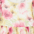 Girls White, Pink & Yellow Floral Dress, 1, hi-res