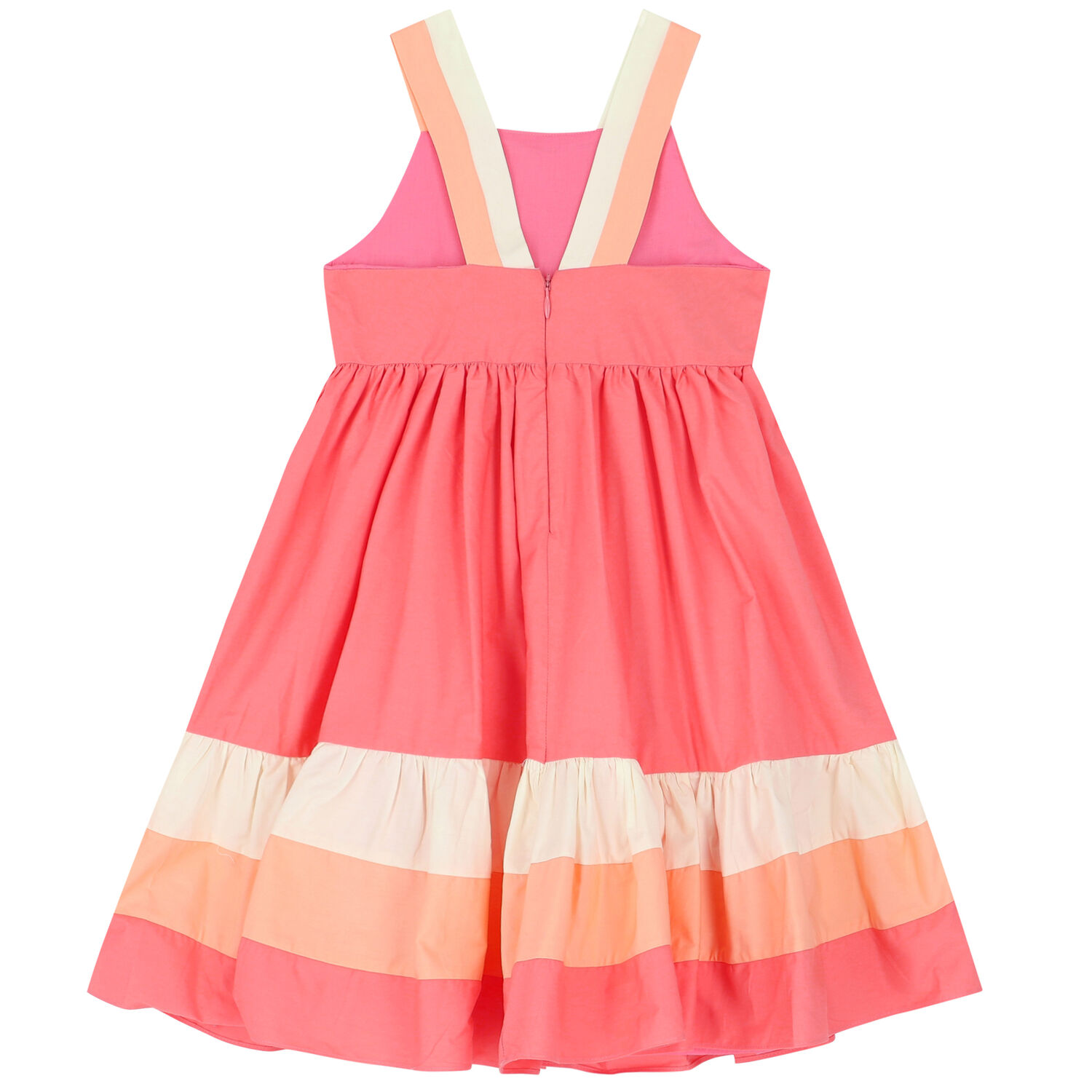 Girls Pink Flared Dress, 1, hi-res