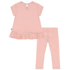 Younger Girls Pink Logo Leggings Set, 1, hi-res