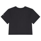 Girls Black Logo T-Shirt, 1, hi-res