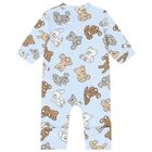 Baby Boys Blue Teddy Bear Romper, 2, hi-res